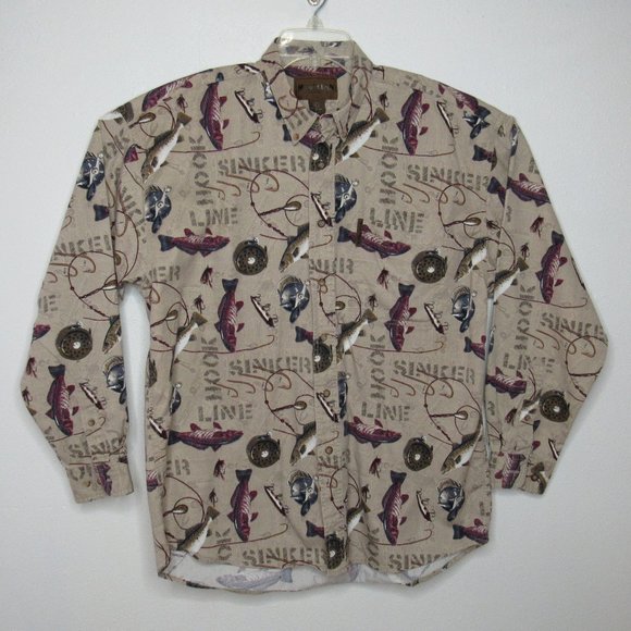 Magellan Sportswear Men Long Sleeve Fishing Shirt - Picture 1 of 6